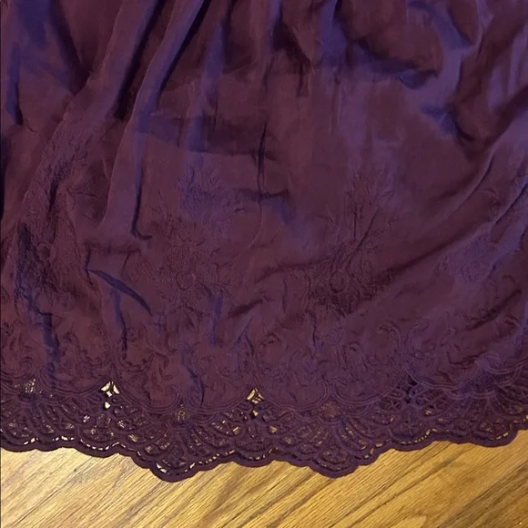 Women's Maroon Gypsy Flowy Blouse XS - Picture 2 of 4